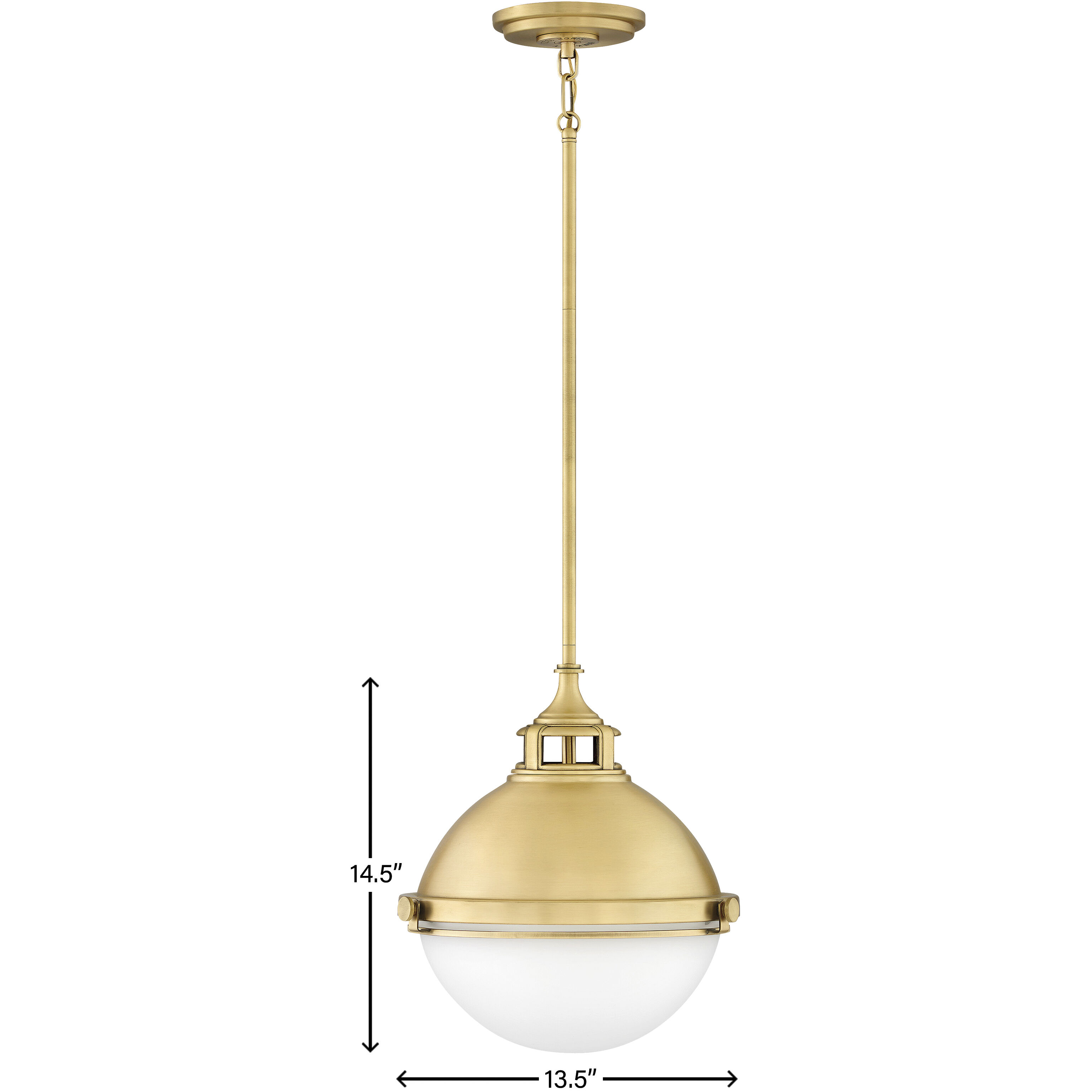 Fletcher 2 Light 13.5 inch Satin Brass Indoor Pendant Ceiling Light