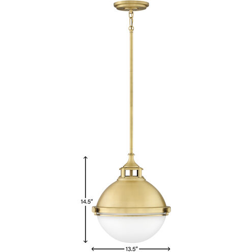 Fletcher 2 Light 13.5 inch Satin Brass Indoor Pendant Ceiling Light