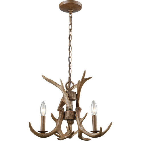 Elk 3 Light 18 inch Wood Tone Chandelier Ceiling Light