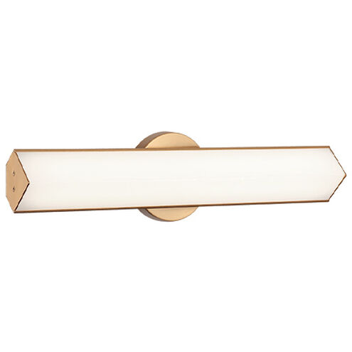 Jade LED 18 inch Aged Gold Brass Bath Vanity Light Wall Light