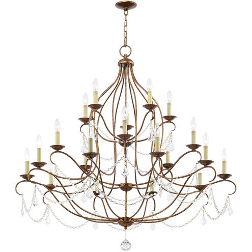 Chesterfield 20 Light 46 inch Hand Applied Venetian Golden Bronze Chandelier Ceiling Light