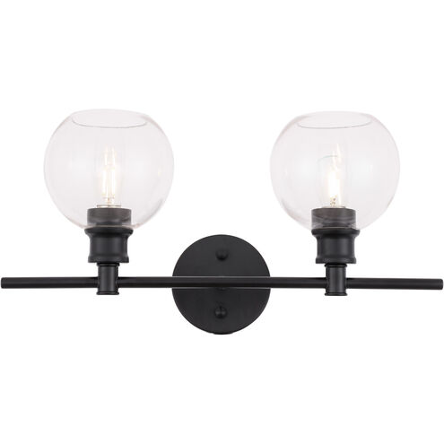 Collier 2 Light 19 inch Black Wall sconce Wall Light