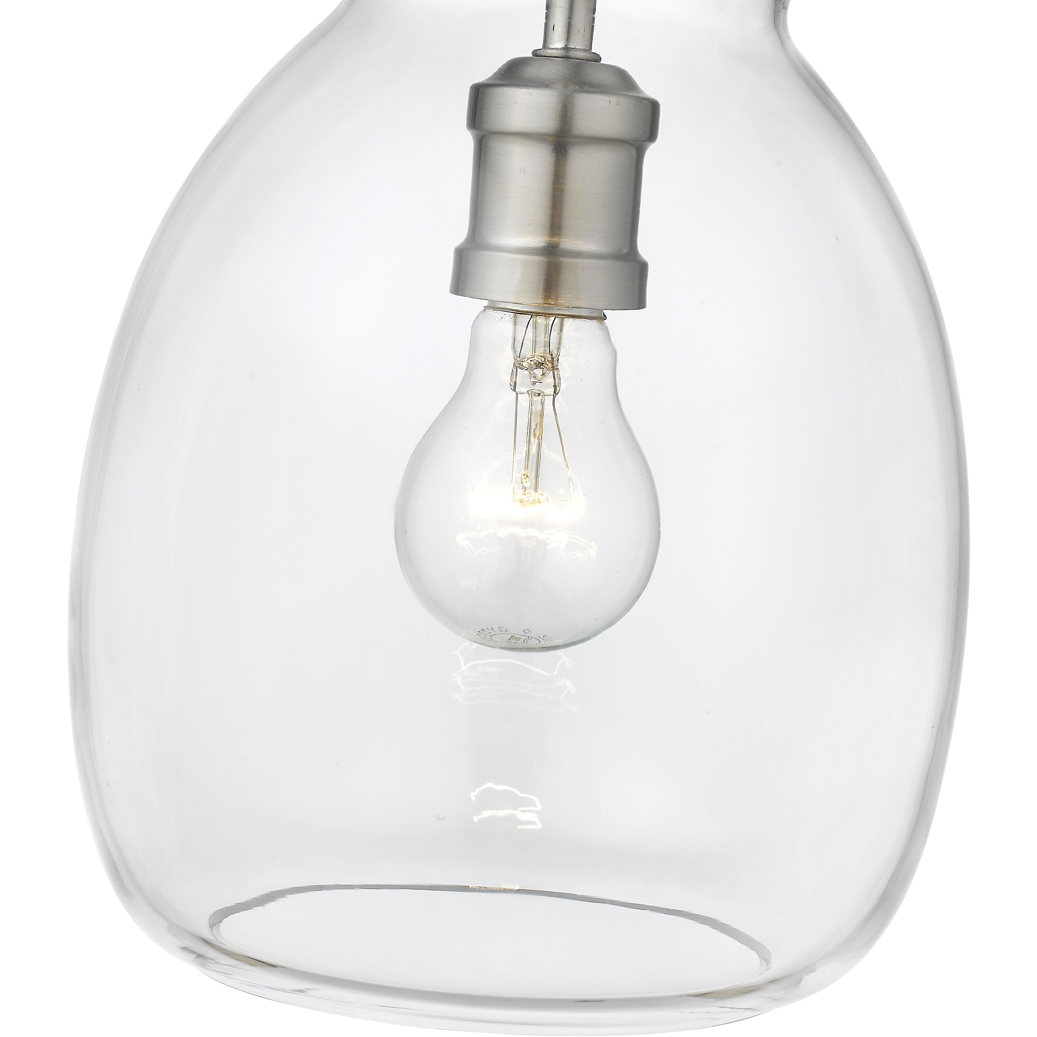 Bella 1 Light 8 inch Matte Black and Brushed Nickel Pendant Ceiling Light