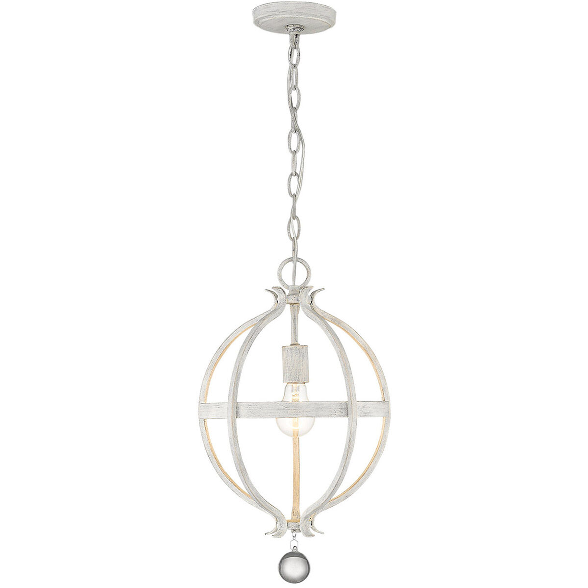 Callie 1 Light 12 inch Country White Pendant Ceiling Light