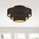 Sentosa 4 Light 21 inch Black Semi Flush Mount Ceiling Light, Extra Large