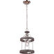 Ashwood 1 Light 10 inch Polished Nickel/Greywood Mini Pendant Ceiling Light in Polished Nickel and Greywood
