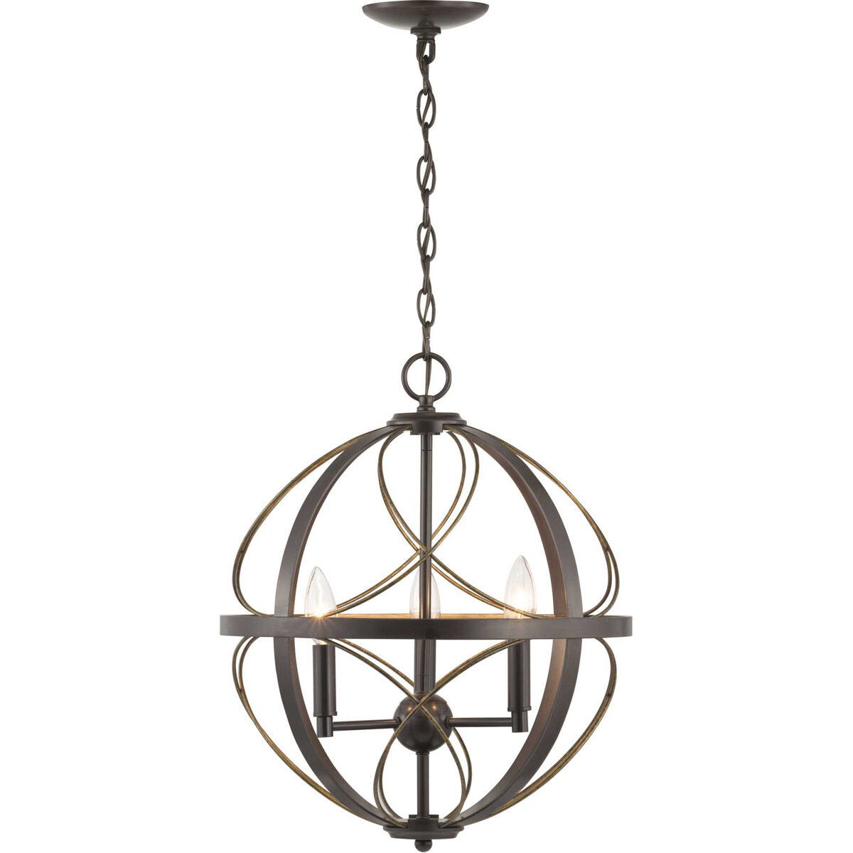 Gerald Ave 3 Light Antique Bronze Pendant Ceiling Light