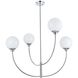 Nyomi 4 Light 36 inch Chrome Chandelier Ceiling Light