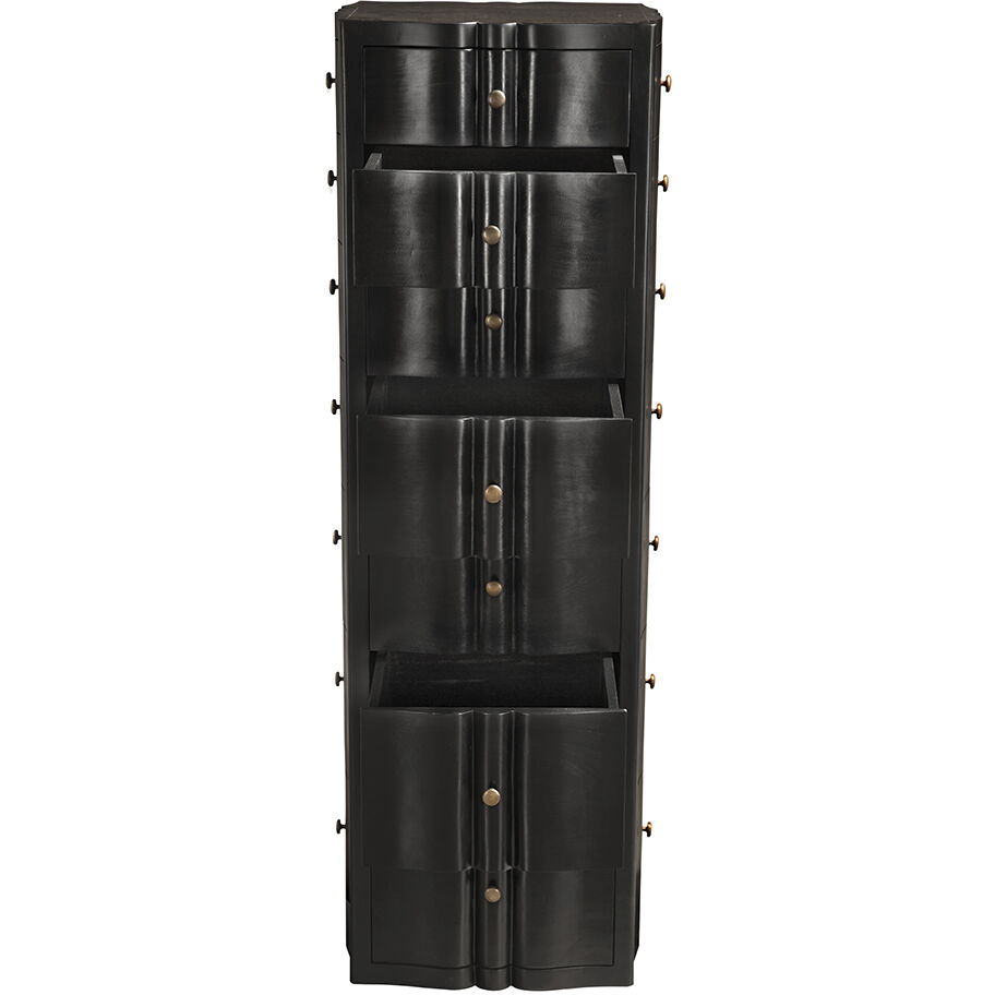 Monolith Hand Rubbed Black Four Sided Tower Chest