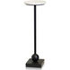 Ebony 24 X 8 inch White and Gold Flaked Side Table