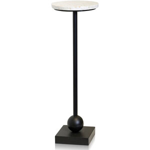 StyleCraft Home Collection Ebony 24 X 8 inch White and Gold Flaked Side Table SF26252DS - Open Box