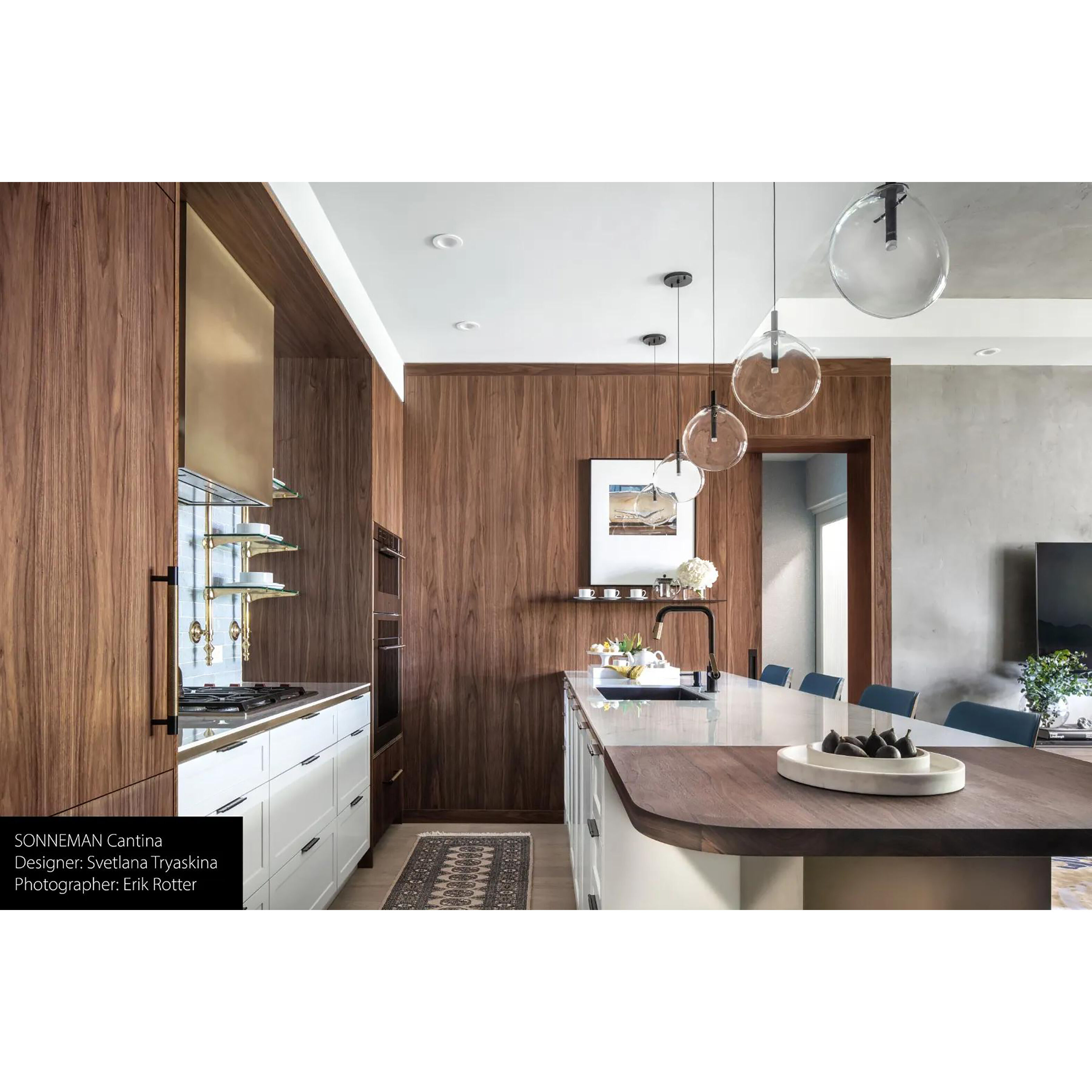 Sonneman Cantina Medium LED Pendant Satin Black 2990.25C MED