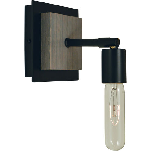 Loft 1 Light 5 inch Matte Black Sconce Wall Light