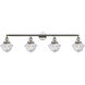 Franklin Restoration Small Oxford 4 Light 46 inch Polished Nickel Bath Vanity Light Wall Light in Clear Glass, Franklin Restoration