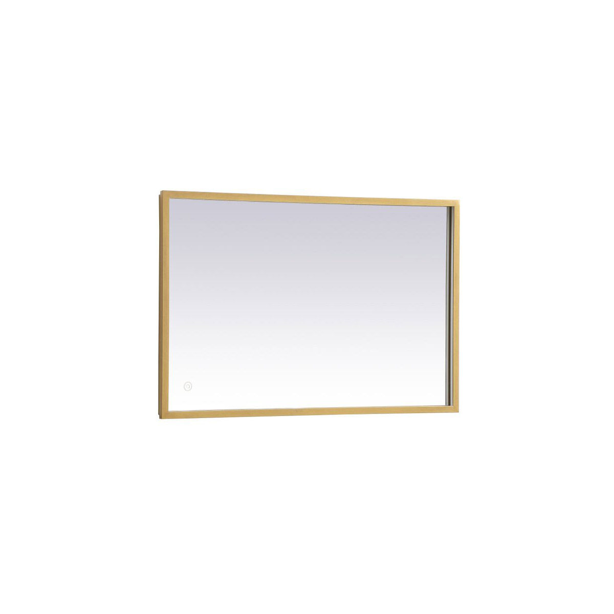 Pier 30 X 18 inch Brass LED Mirror
