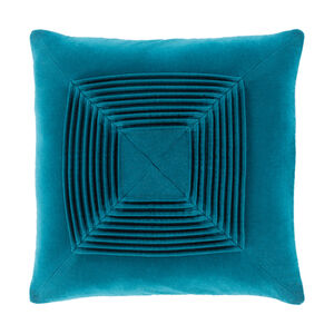 Akira 22 X 22 inch Teal Pillow Cover, Square