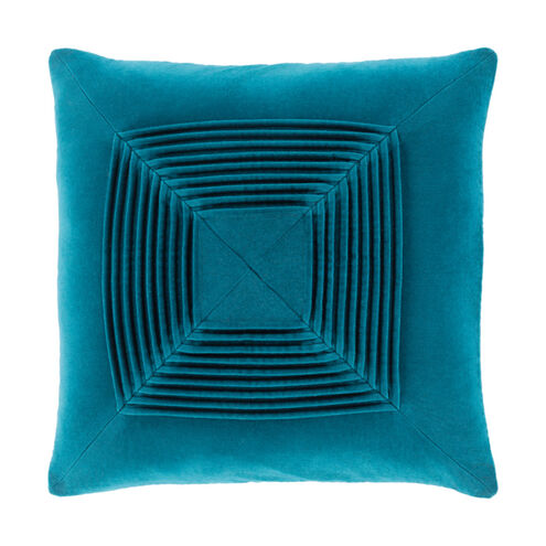 Akira 20 X 20 inch Teal Pillow Cover, Square