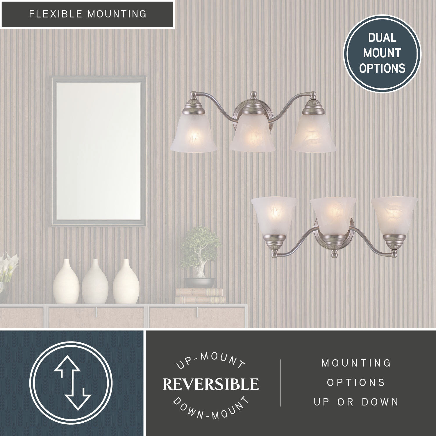 Standford LED 19 inch Brushed Nickel Bathroom Light Wall Light