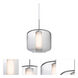 Niles 10 1 Light Satin Nickel Cord Pendant Ceiling Light in Clear/Opal Glass