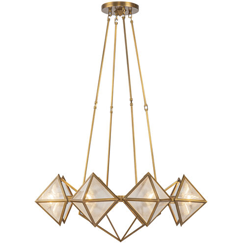 Cairo 8 Light 30 inch Vintage Brass Chandelier Ceiling Light