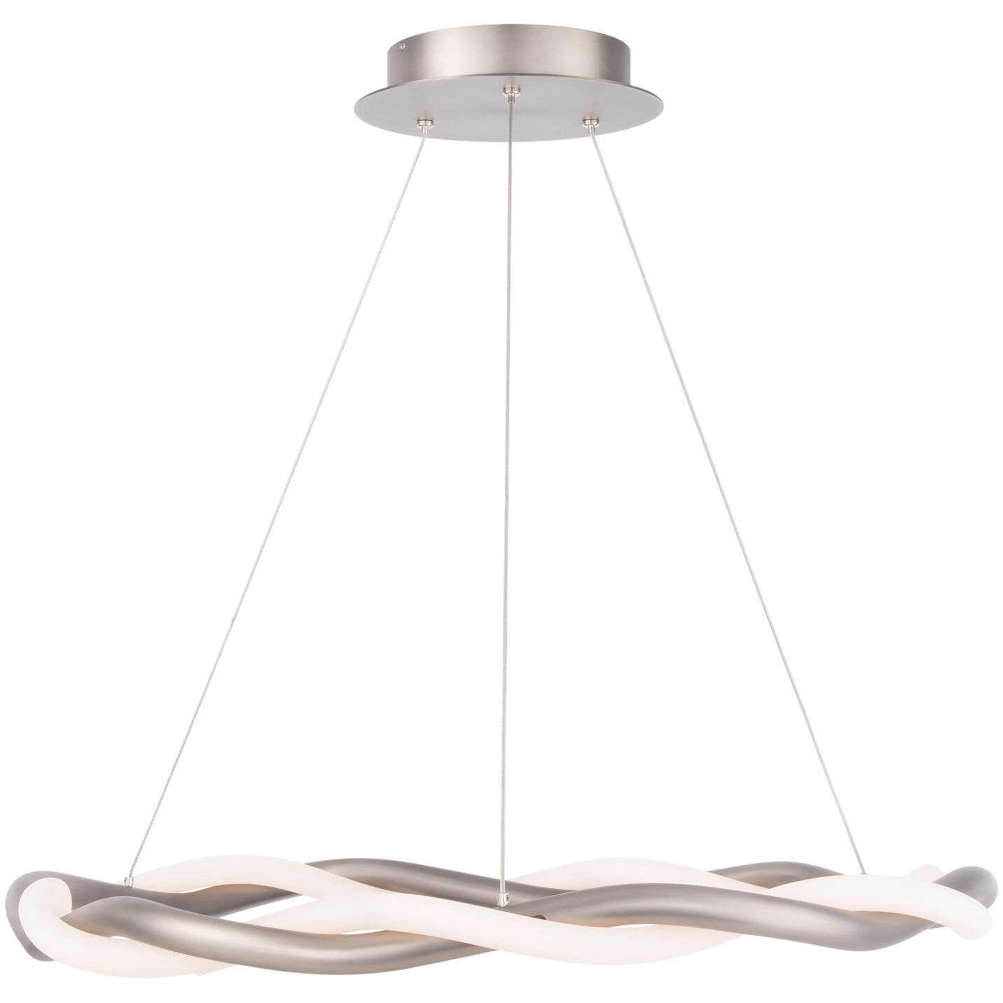 Escapade LED 28 inch Brushed Nickel Pendant Ceiling Light, dweLED