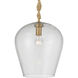 Elyric 1 Light 12.75 inch Legacy Brass Pendant Ceiling Light