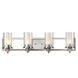 Odyssey 4 Light 30 inch Brushed Nickel Vanity Bar Wall Light