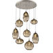 Misto 8 Light 30.6 inch Beige Silver Chandelier Ceiling Light in Misto Bronze, Metallic Beige Silver, Round Multi-Port