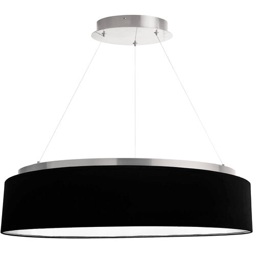 Circulo LED 26 inch Silver Chandelier Ceiling Light in Black