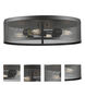 Meshsmith 4 Light 21.13 inch Bronze Flush Mount Ceiling Light in Bronze Steel