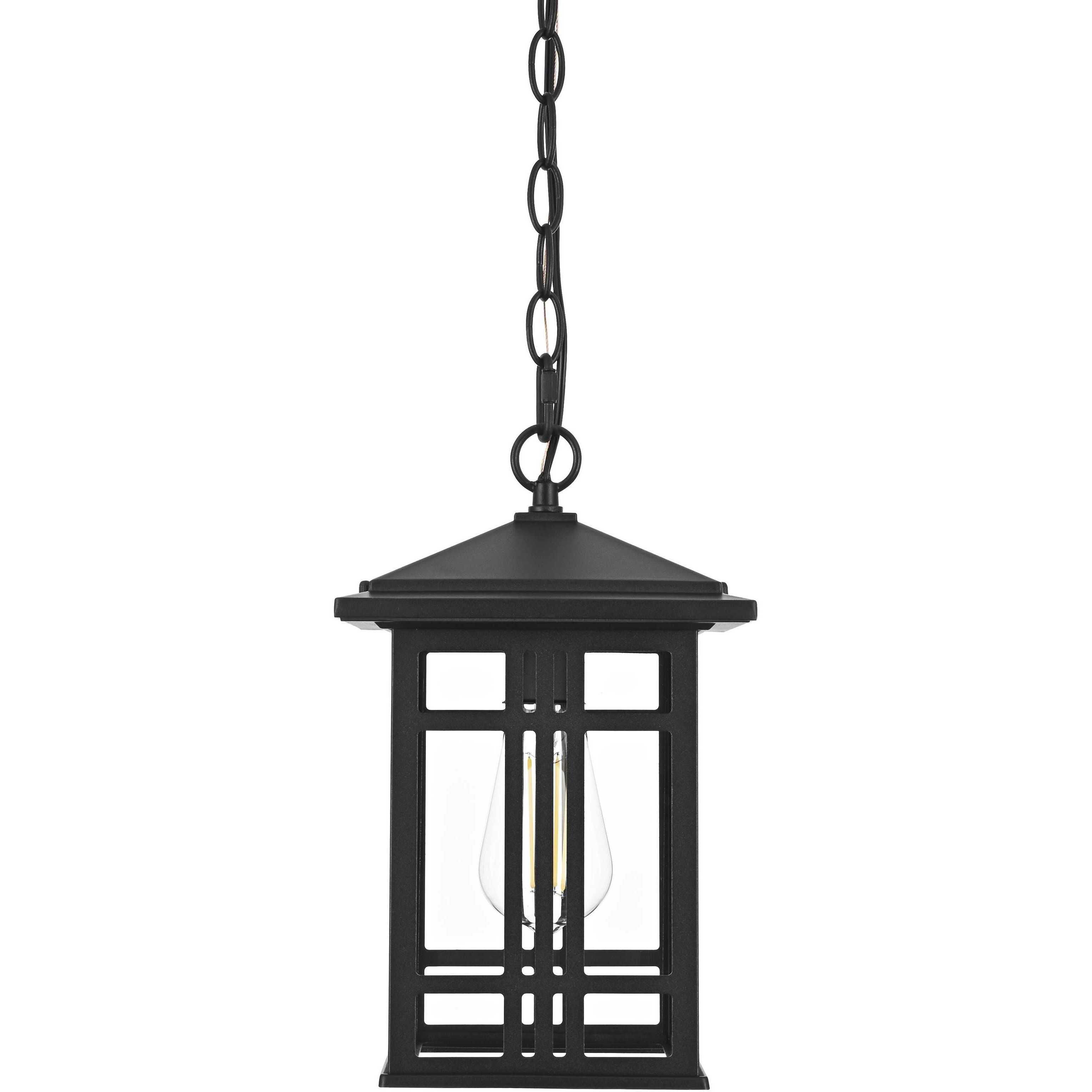 Harley 1 Light 7.5 inch Black Outdoor Pendant