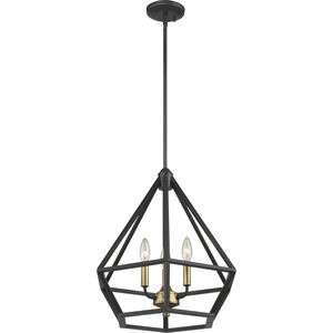 Orin 3 Light 18 inch Aged Bronze and Brass Accents Pendant Ceiling Light