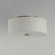 Bongo 3 Light 18 inch Natural Aged Brass Flush Mount Ceiling Light