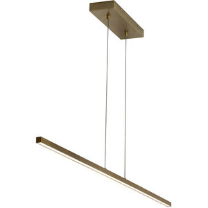 Essence LED 50 inch Aged Brass Linear Suspension Ceiling Light, Integrated LED