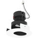 Pearl Black Slot Aperture / Bright White Flange LED Round Adjustable Slot Aperture Retrofit in 2700K, Black / Bright White, 4" Retrofit