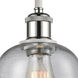 Ballston Belfast LED 6 inch White and Polished Chrome Pendant Ceiling Light in Seedy Glass, Ballston