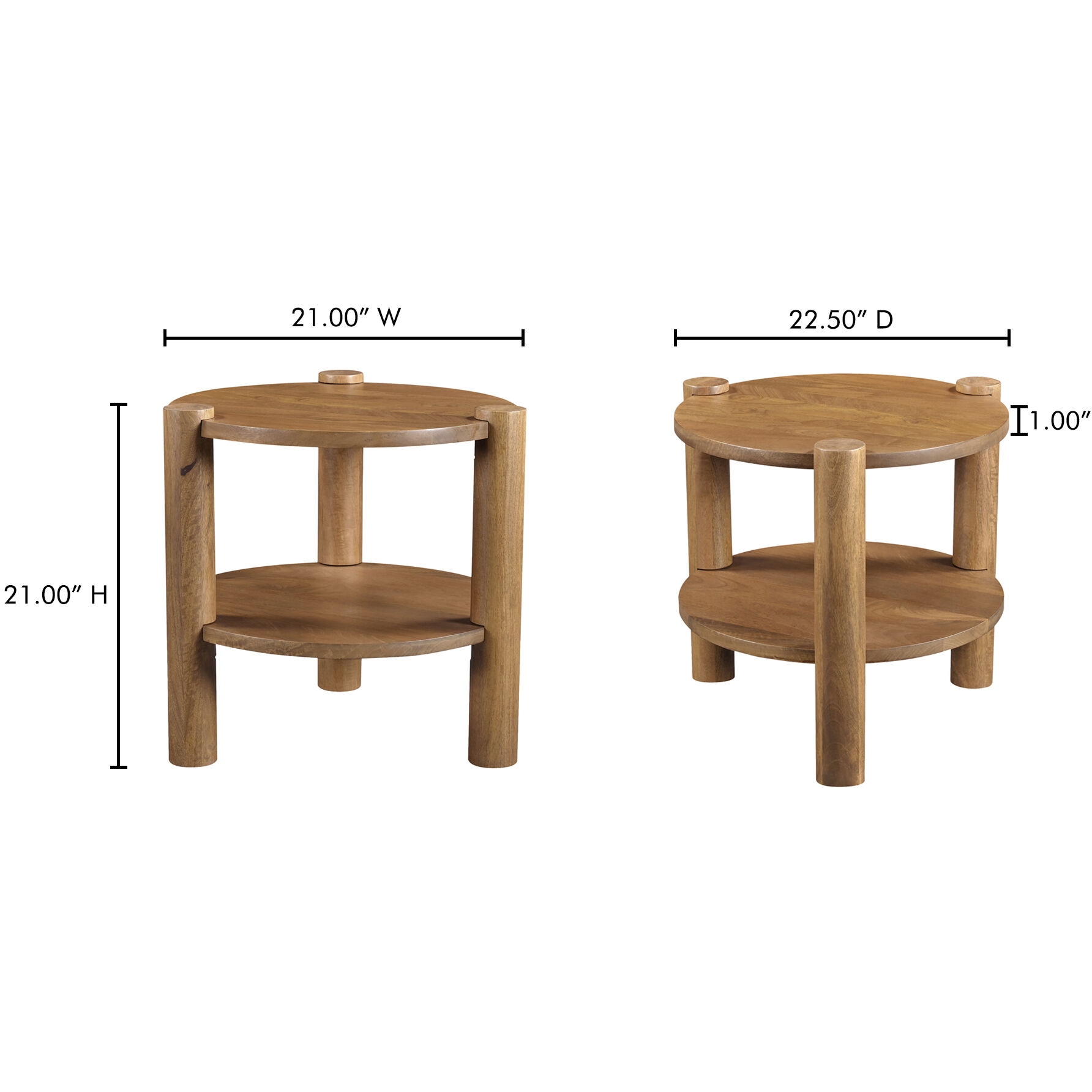 Olsen 22.5 X 21 inch Brown Accent Table