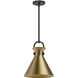 Alora Mood Emerson Pendant Ceiling Light in Matte Black and Aged Gold