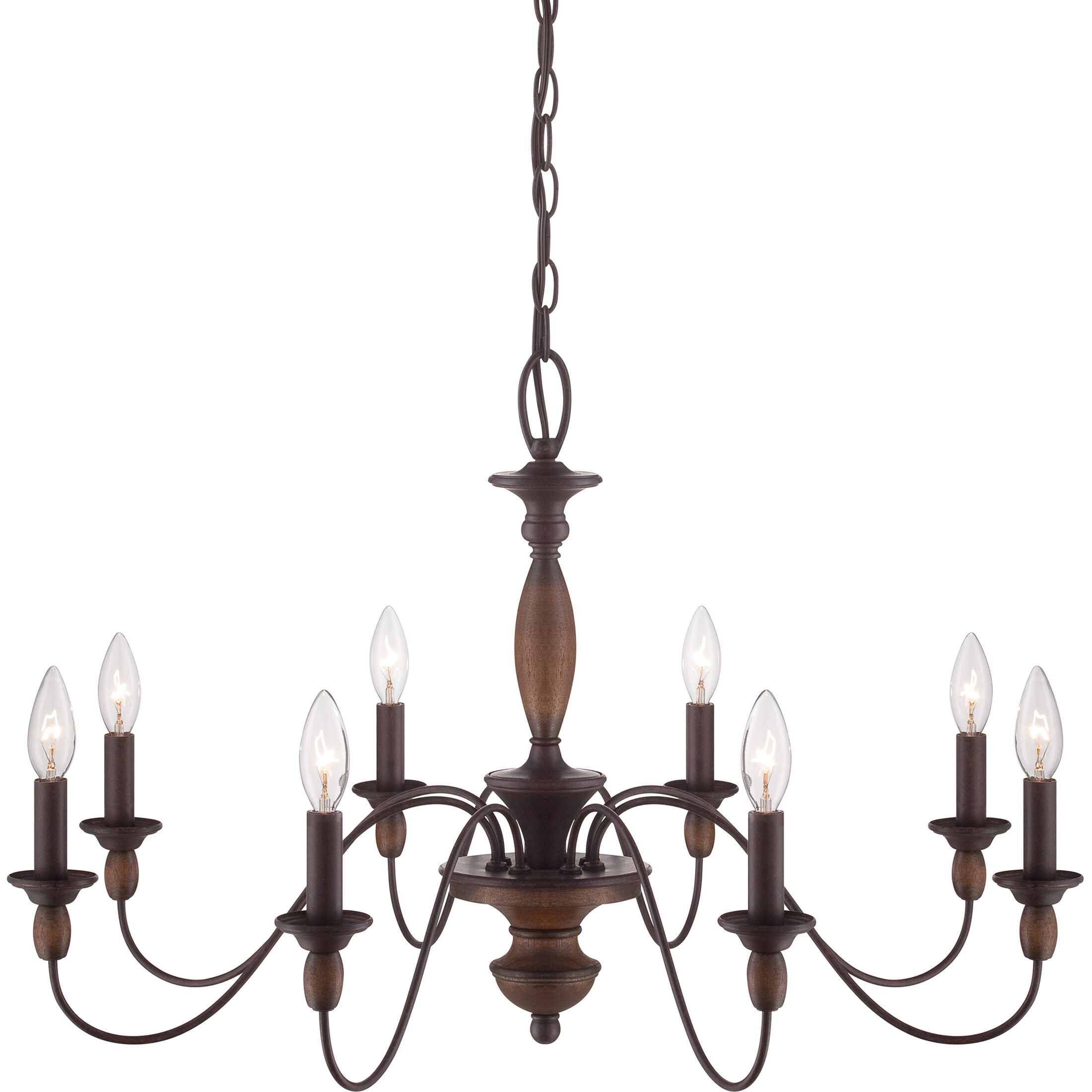 Holbrook 8 Light 29 inch Tuscan Brown Chandelier Ceiling Light