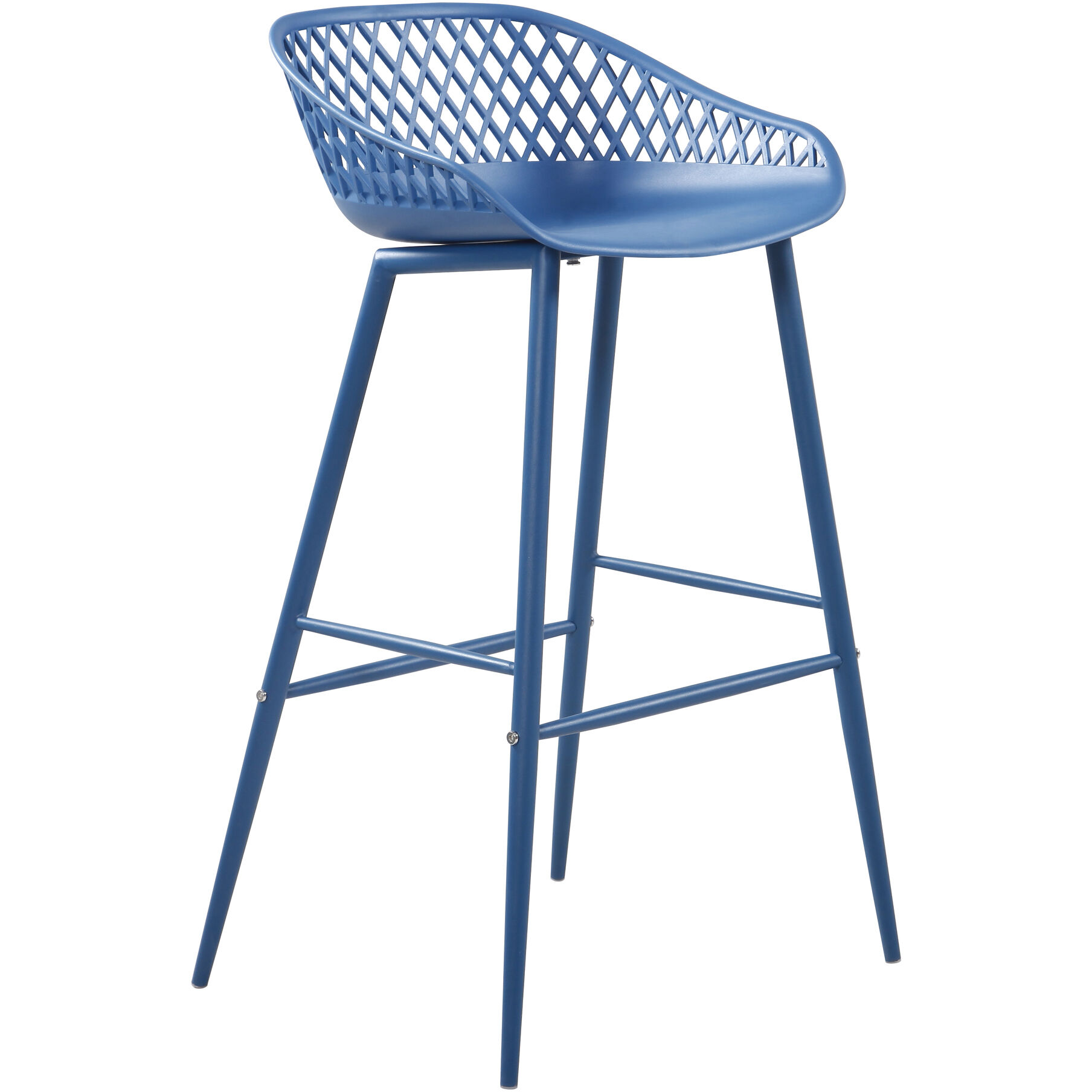 Piazza 37 inch Blue Outdoor Barstool