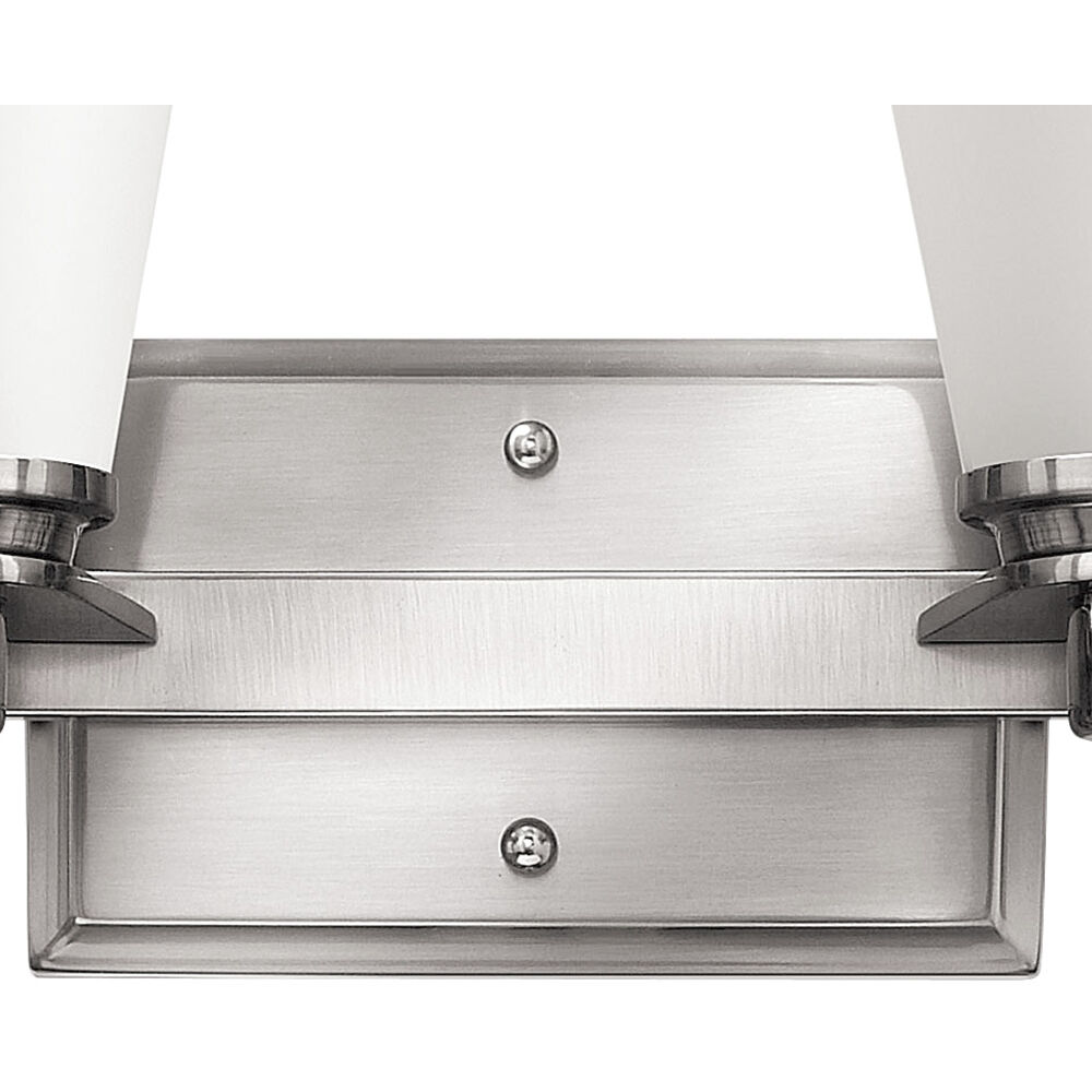 Avon 2 Light 14.5 inch Brushed Nickel Vanity Light Wall Light in Etched Opal