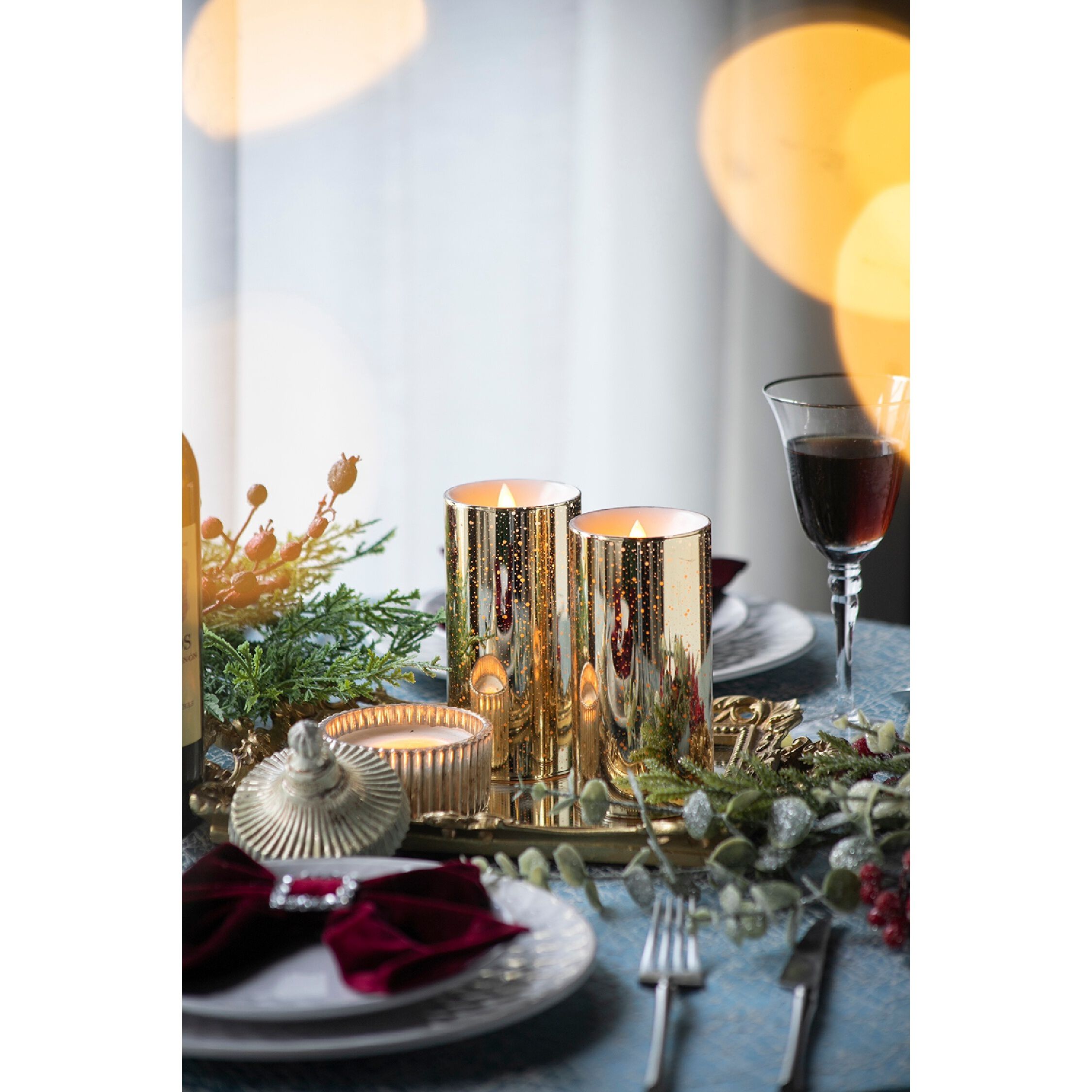 Speckled 6 X 3 inch LED Candle