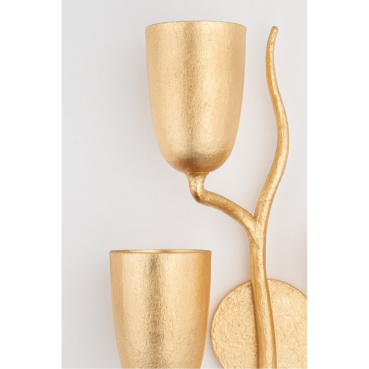 Vine 3 Light 14 inch Gold Leaf Wall Sconce Wall Light in Left, Left