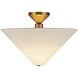 Alora Mood Bridgette 1 Light 16.38 inch Brushed Gold and White Linen Semi-Flush Mount Ceiling Light in Linen Shade