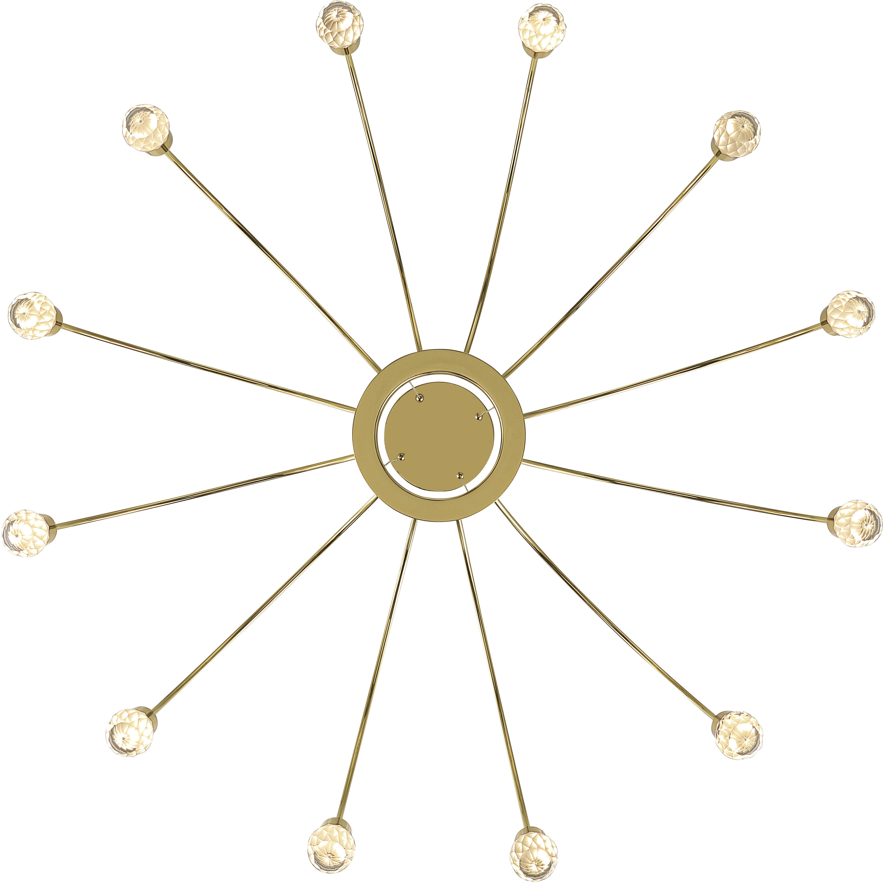 Yep Vario 12 Light 37.5 inch Titanium Gold Chandelier Ceiling Light
