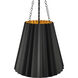 Alora Mood Plisse Pendant Ceiling Light in Matte Black