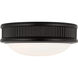 Paloma Contreras Ritz 8 inch Aged Iron Flush Mount Ceiling Light