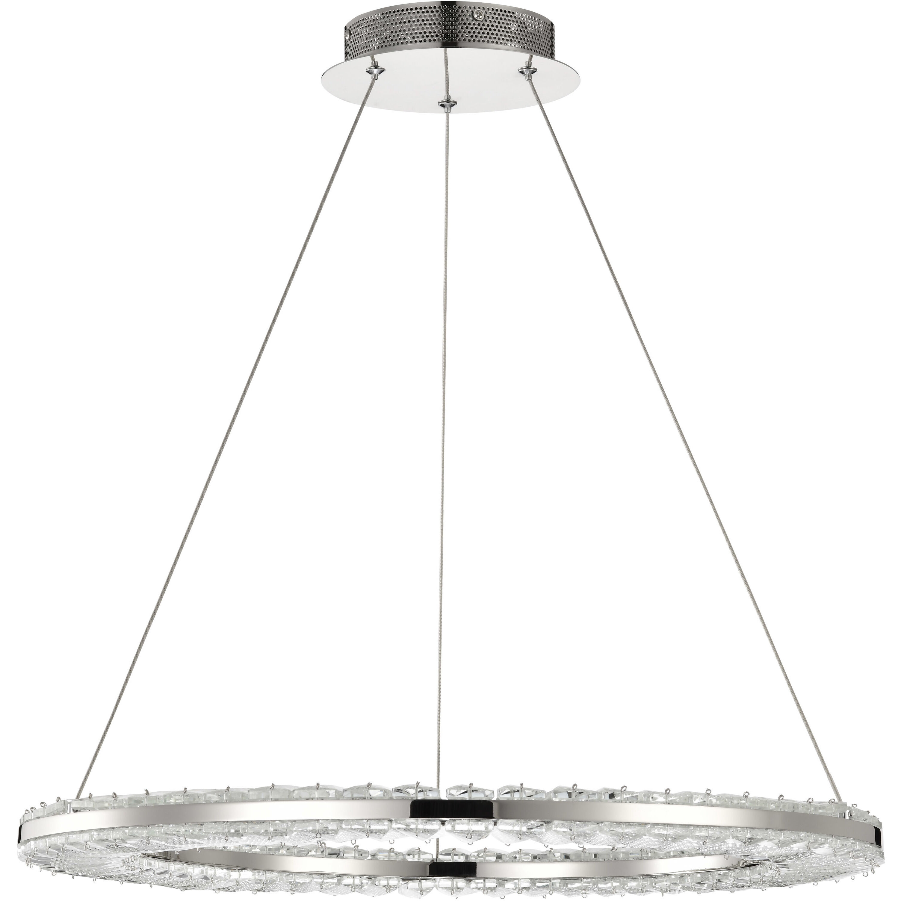 Nova LED 22.88 inch Polished Nickel Pendant Ceiling Light