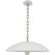 Ofelia 1 Light 19.75 inch Matte White/Aged Brass Pendant Ceiling Light