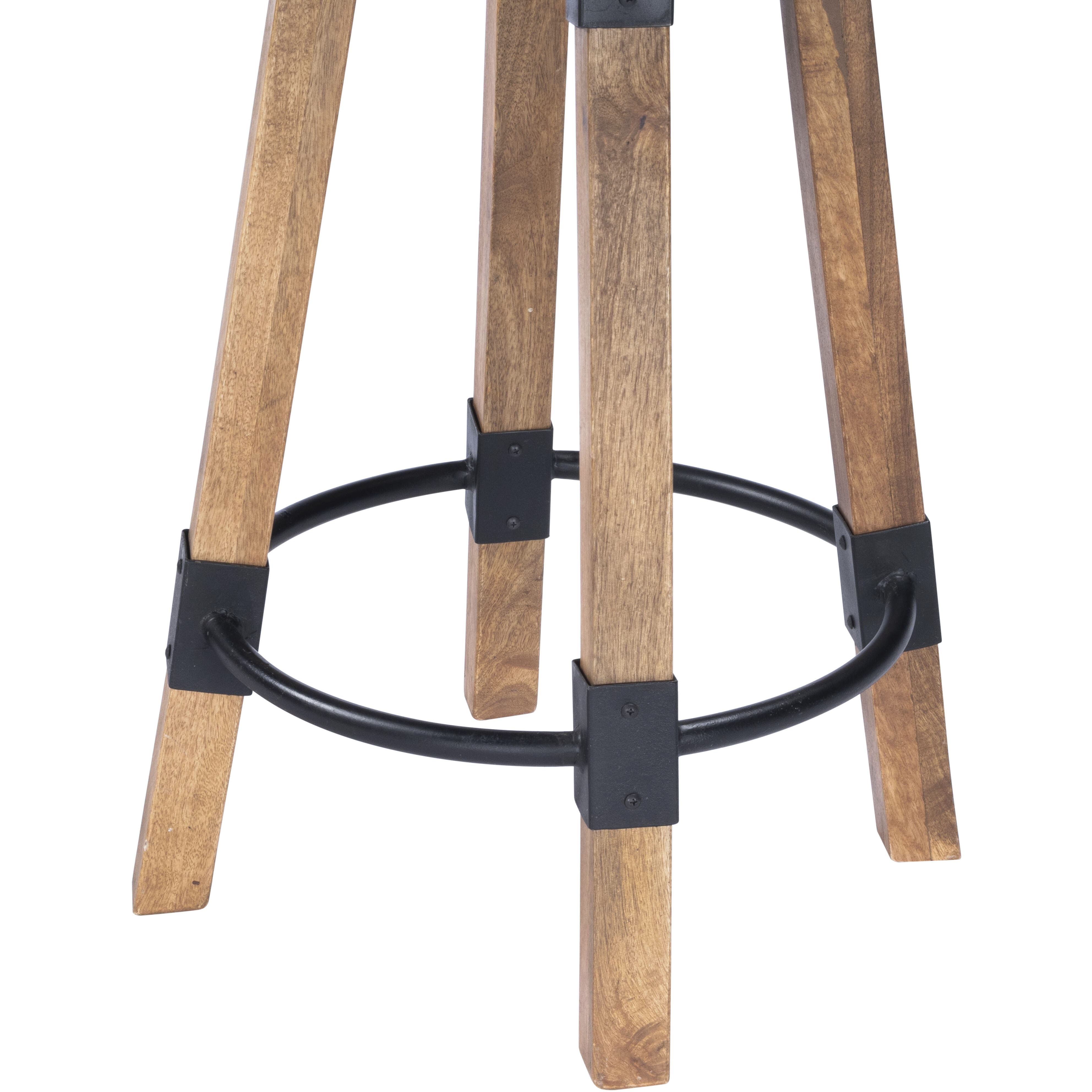 Masterson Wood & Metal Bar Stool